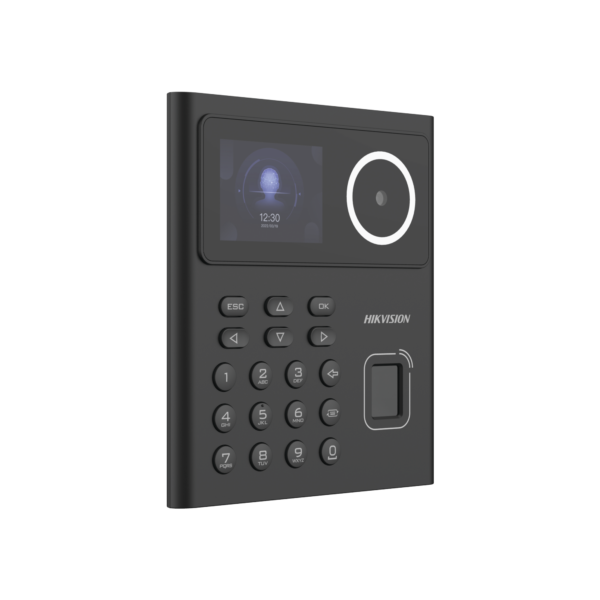 Terminal de Reconocimiento Facial con lector MIFARE / Hasta 1.5 mts en lectura / Soporta P2P Hik-Connect / 500 Rostros / 1.000 Huellas / 1.000 Tarjetas / PIN / ISAPI-ISUP 5.0