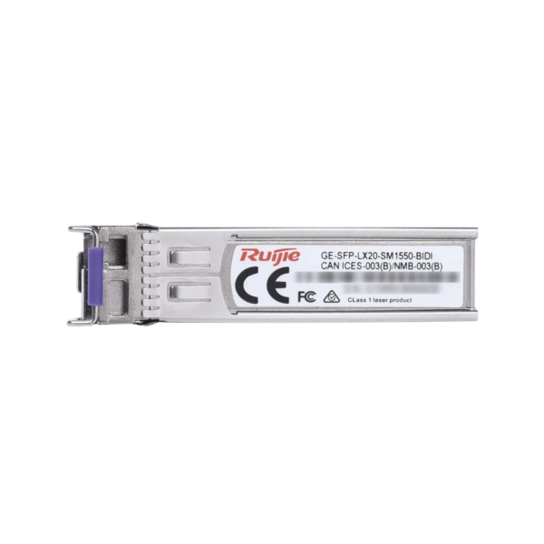 Módulo transceptor GE-SFP-LX20-SM1550-BIDI 1000BASE-LX SFP 1550nm-TX/1310nm-RX 20-km DDM Simplex LC SMF