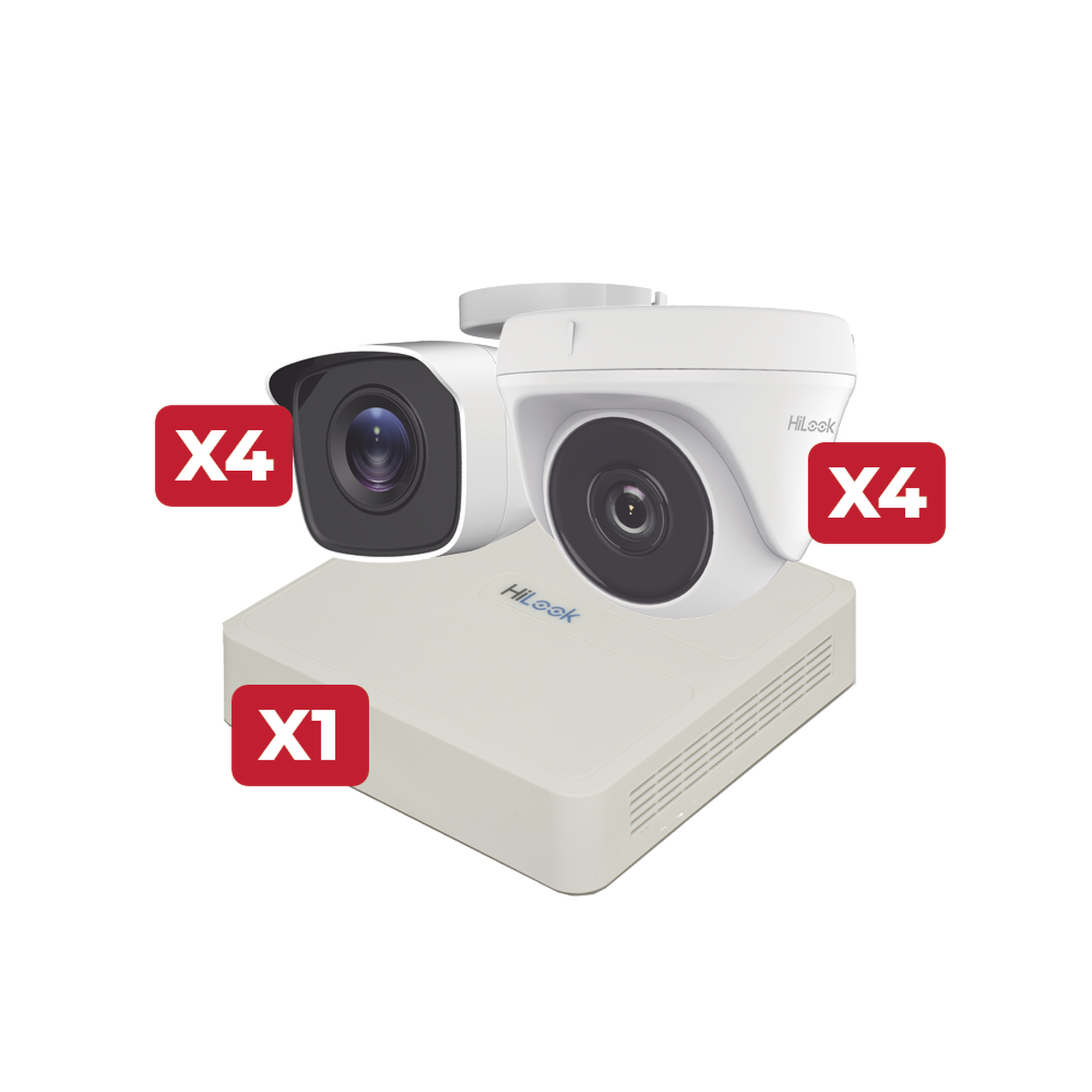 Kit de CCTV 2 Megapíxeles / Incluye Grabadora de 8 Canales / Cámara Turret / Cámara Bala