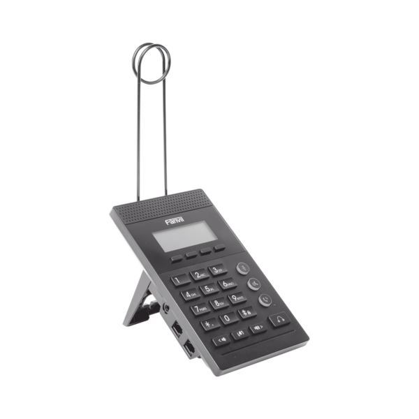 Teléfono IP para Call Center para 2 lineas SIP con soporte para diadema, pantalla 128x48 retro-iluminada, PoE